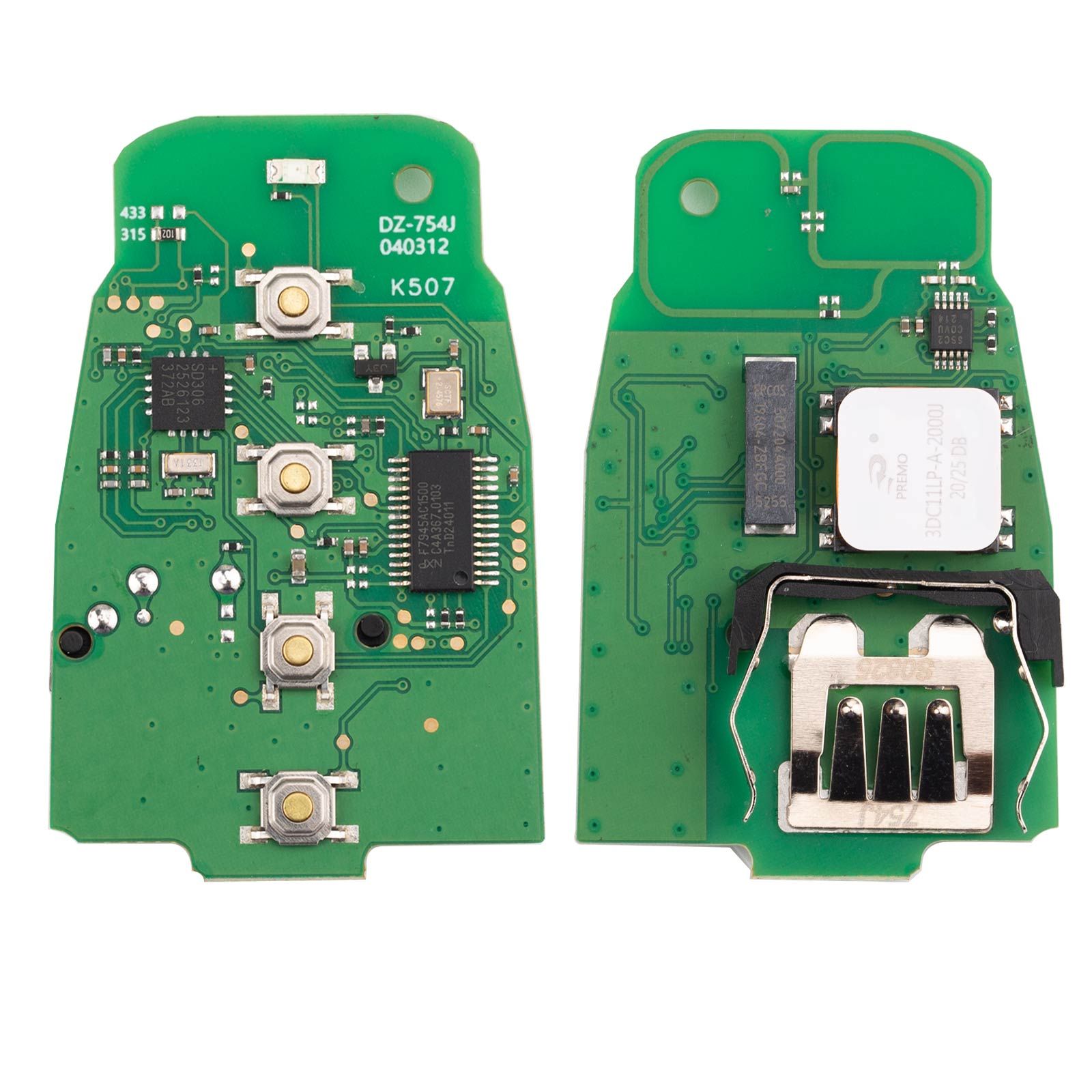 La carte KEYDIY DZ-754J prend en charge 315 MHz et 433 MHz