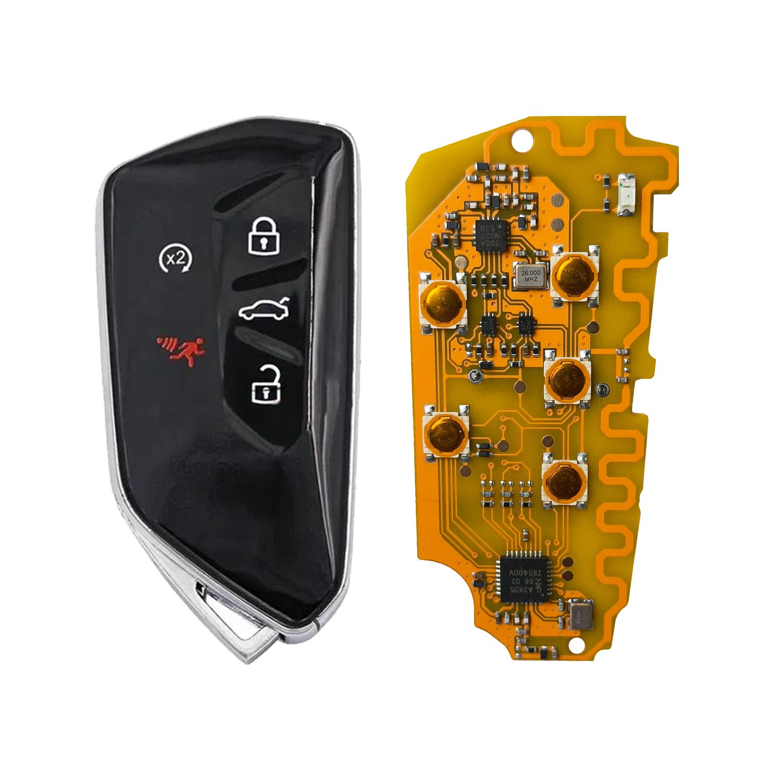 Carte PCB KEYDIY FGB25-5 2026 avec coque à 3 boutons et 5 boutons – Compatible VW, Audi, Porsche, BMW génération 5C/5D