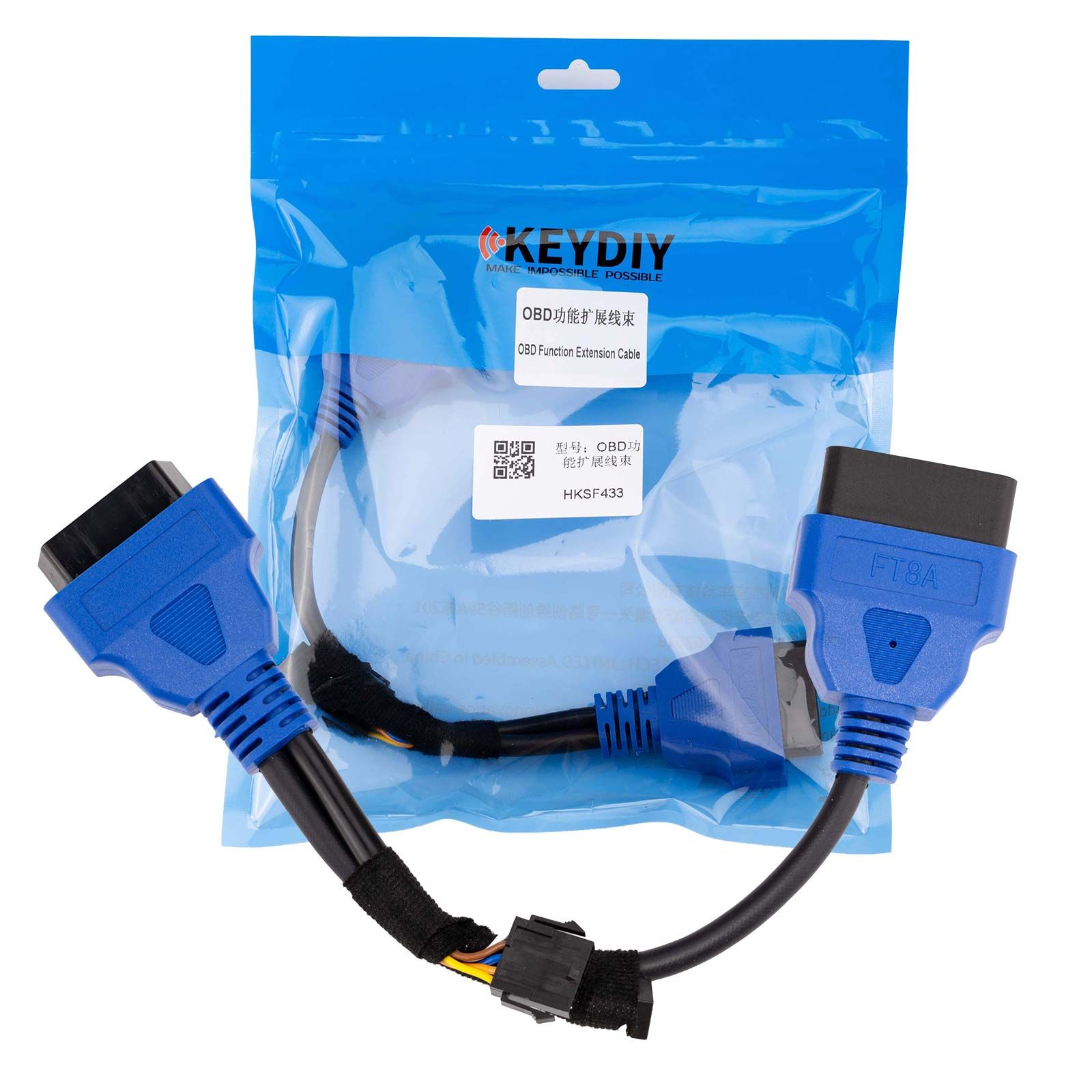 Câble d'extension OBD KEYDIY 2026 pour véhicules Ford après 2018 – Perte totale de clés, remise à zéro d'alarme et contournement avec KD X4