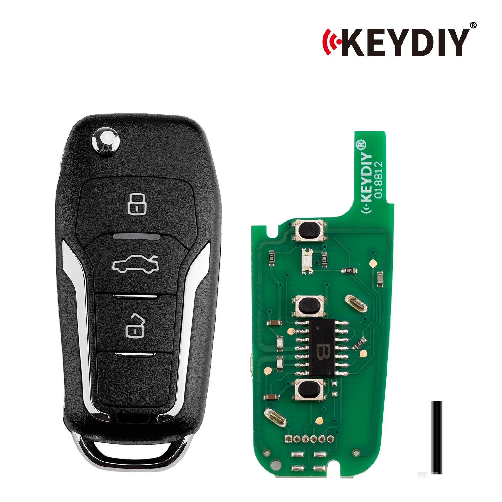 KEYDIY KD B12-3 KD Flip Key Remote 3 boutons Ford Type 5pcs / lot