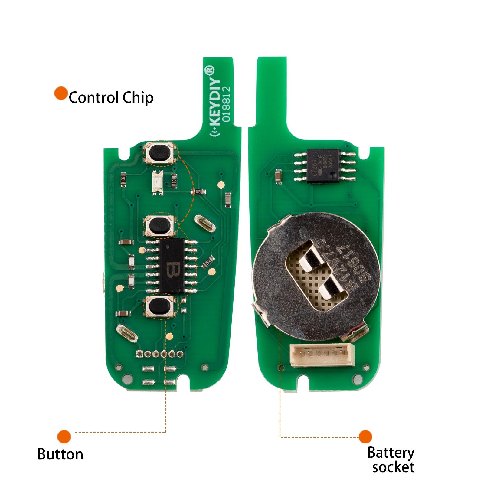 KEYDIY KD B12-3 KD Flip Key Remote 3 boutons Ford Type 5pcs / lot