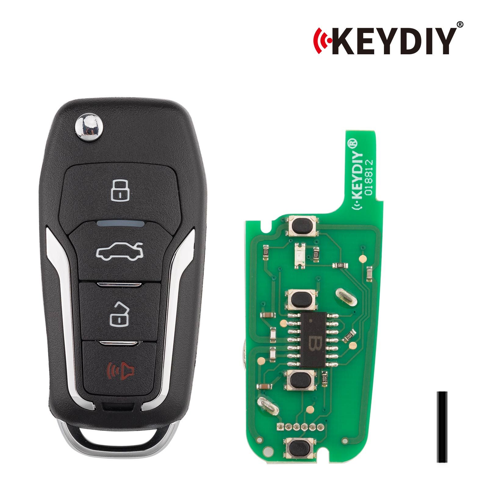 KEYDIY KD B12-4 Flip Universal Remote Key Type 3 + 1 Boutons pour Ford Type 5pcs / lot