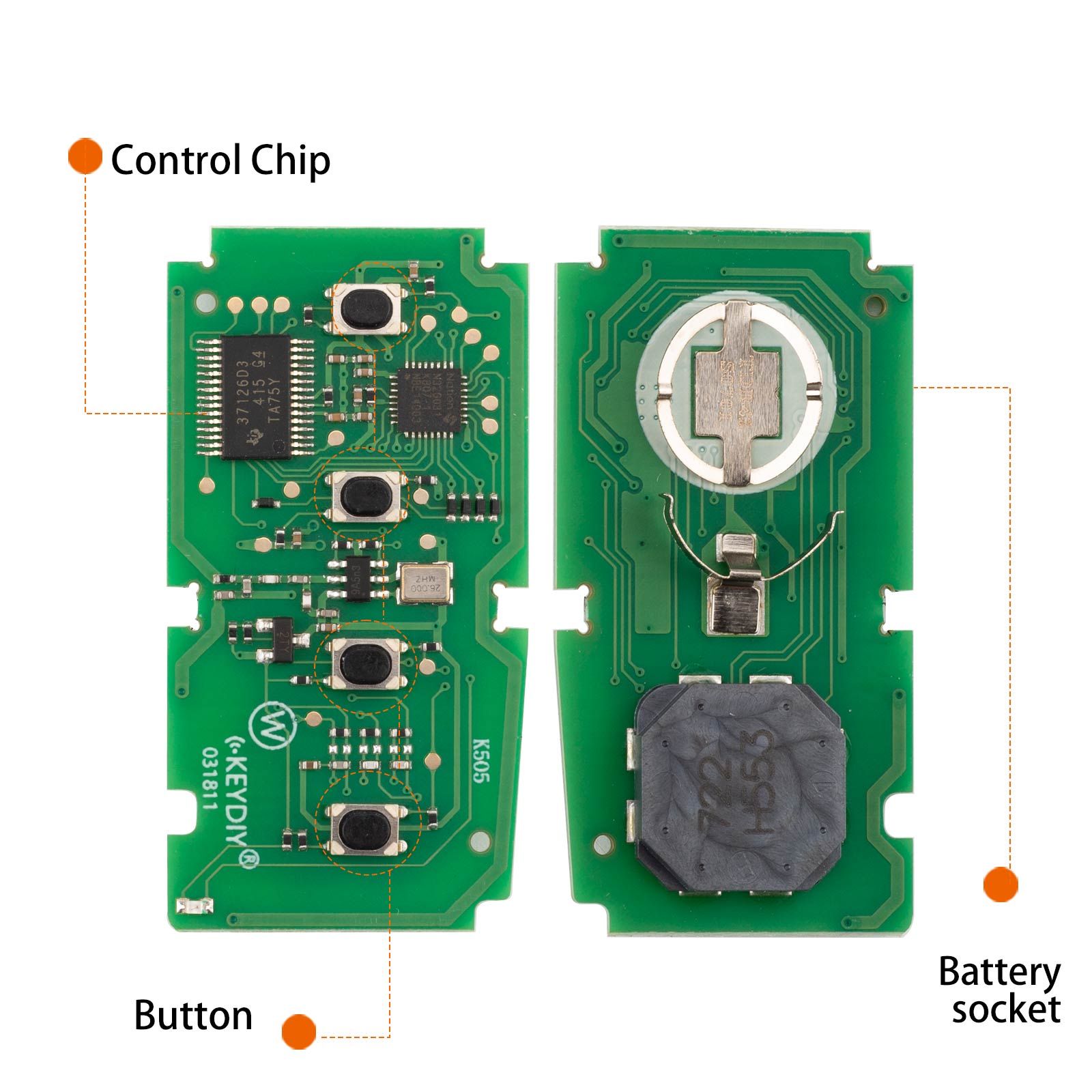 KEYDIY KD TDB42-4 Universal Smart Remote Key 3 + 1 Boutons pour Lexus Type 5pcs / lot