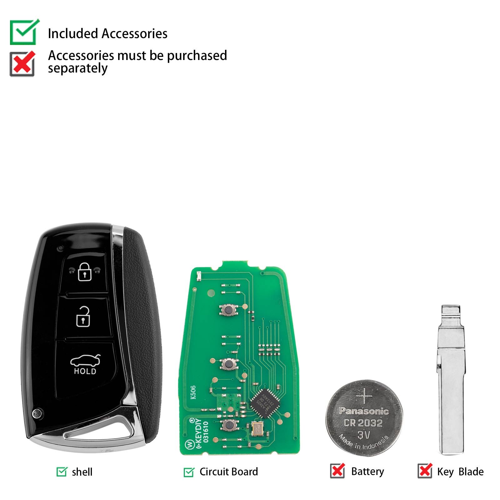 KEYDIY KD ZB39-3 clé à distance intelligente universelle 3 boutons pour Hyundai Type 5pcs / lot