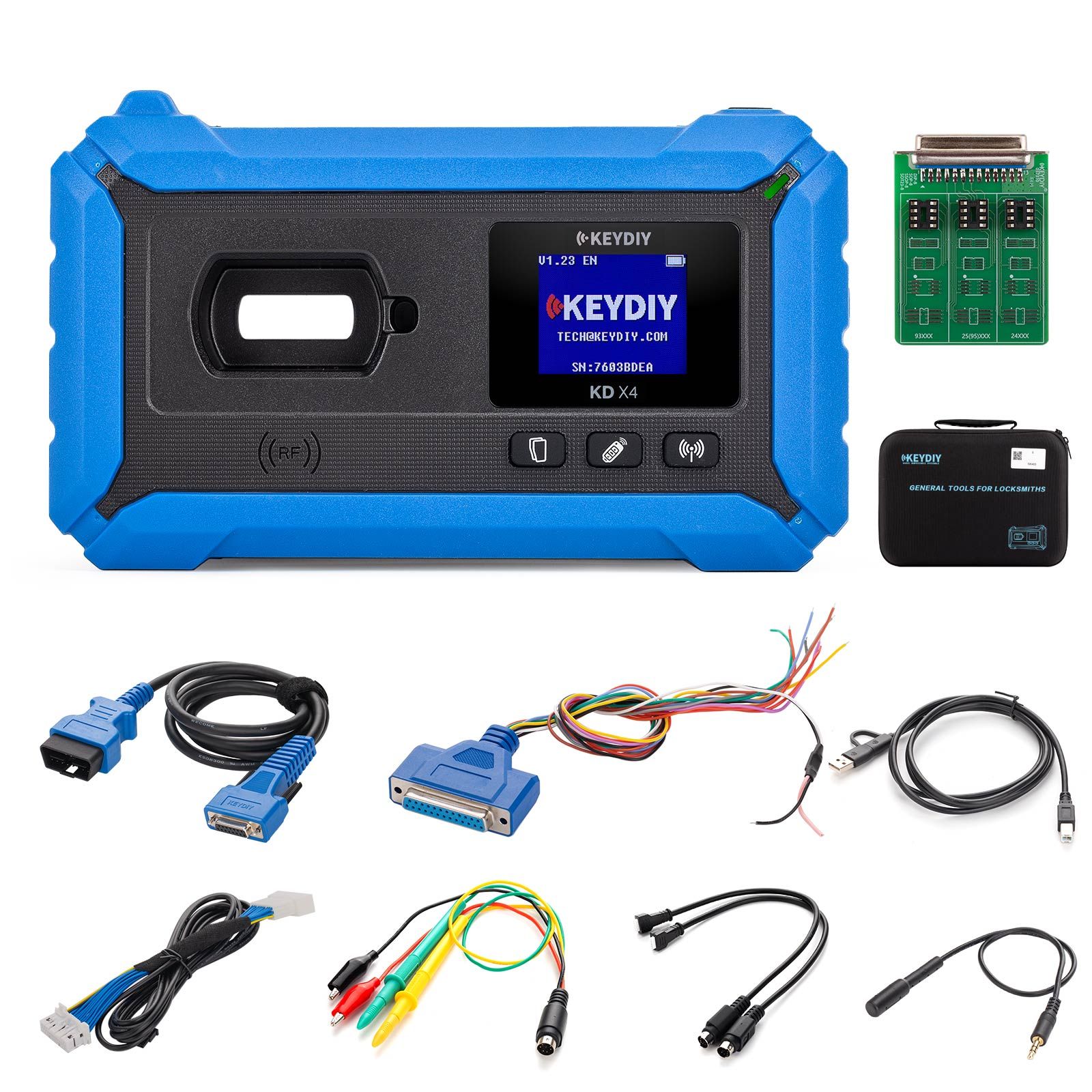 KEYDIY KD-X4 KDX4 5-en-1 Key Programmer combine KD Max, KD Mate et KD Mini Prog pour la reconnaissance de clés / génération / copie / programmation / correspondance etc.