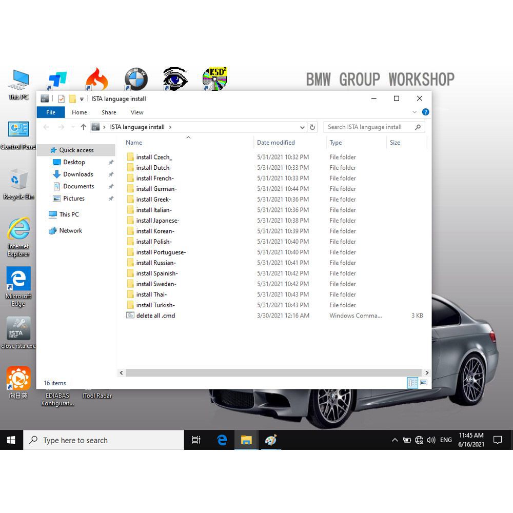 Version 2022.6 BMW ICOM Software HDD win10 System ISTA - d 4.35.20 ISTA - P 3.68.0.0008, Engineer Programming 500GB Hard Drive