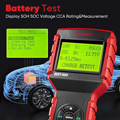 Démarrage du système de démarrage et de chargement BST - 500 testeur de charge 12V 24V 100 - 2000cca testeur de batterie automobile