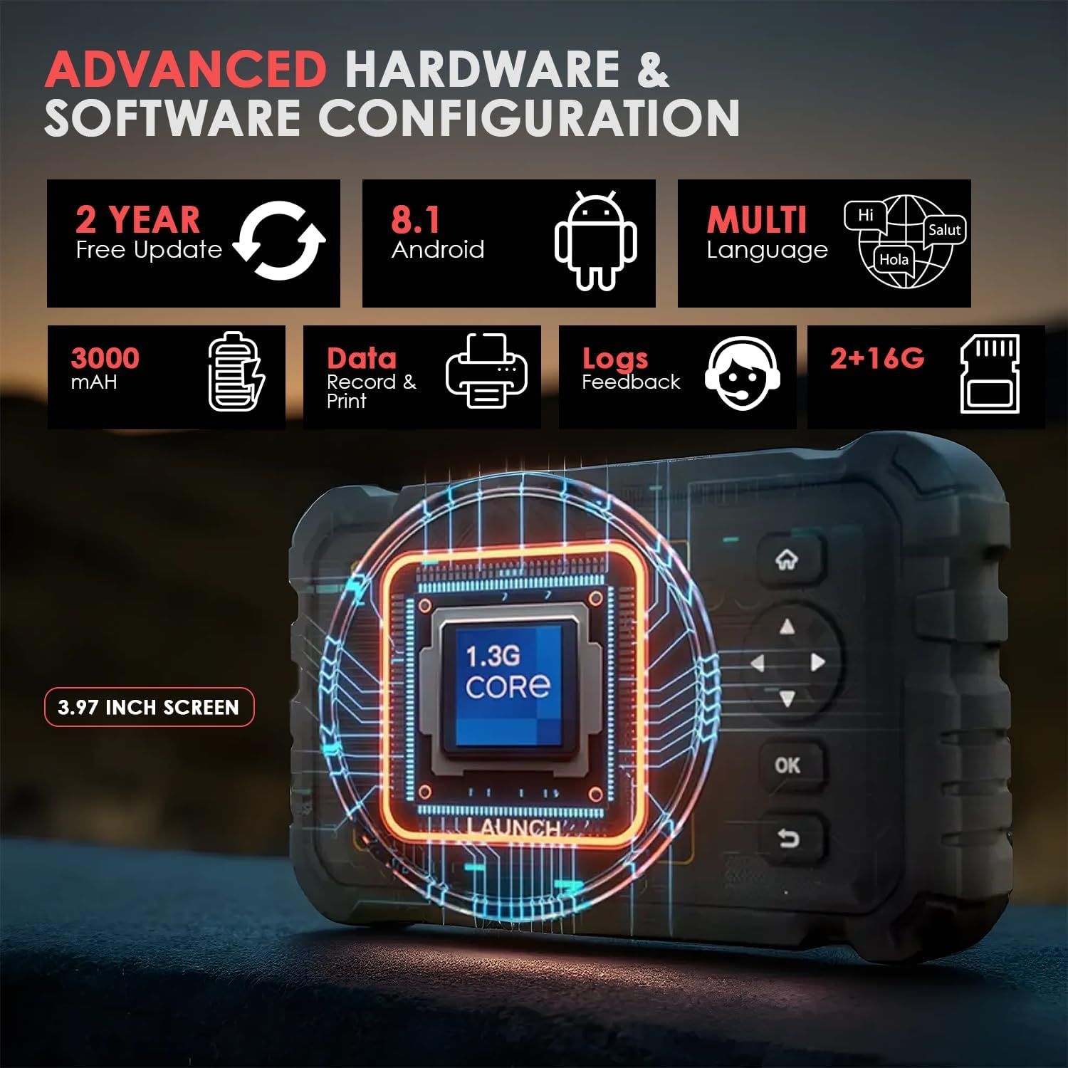 Lancer CRP129 HD scanner de camion lourd avec 7 fonctions de réinitialisation OE-niveau système complet de diagnostic de régénération DPF et ajustement limité de vitesse