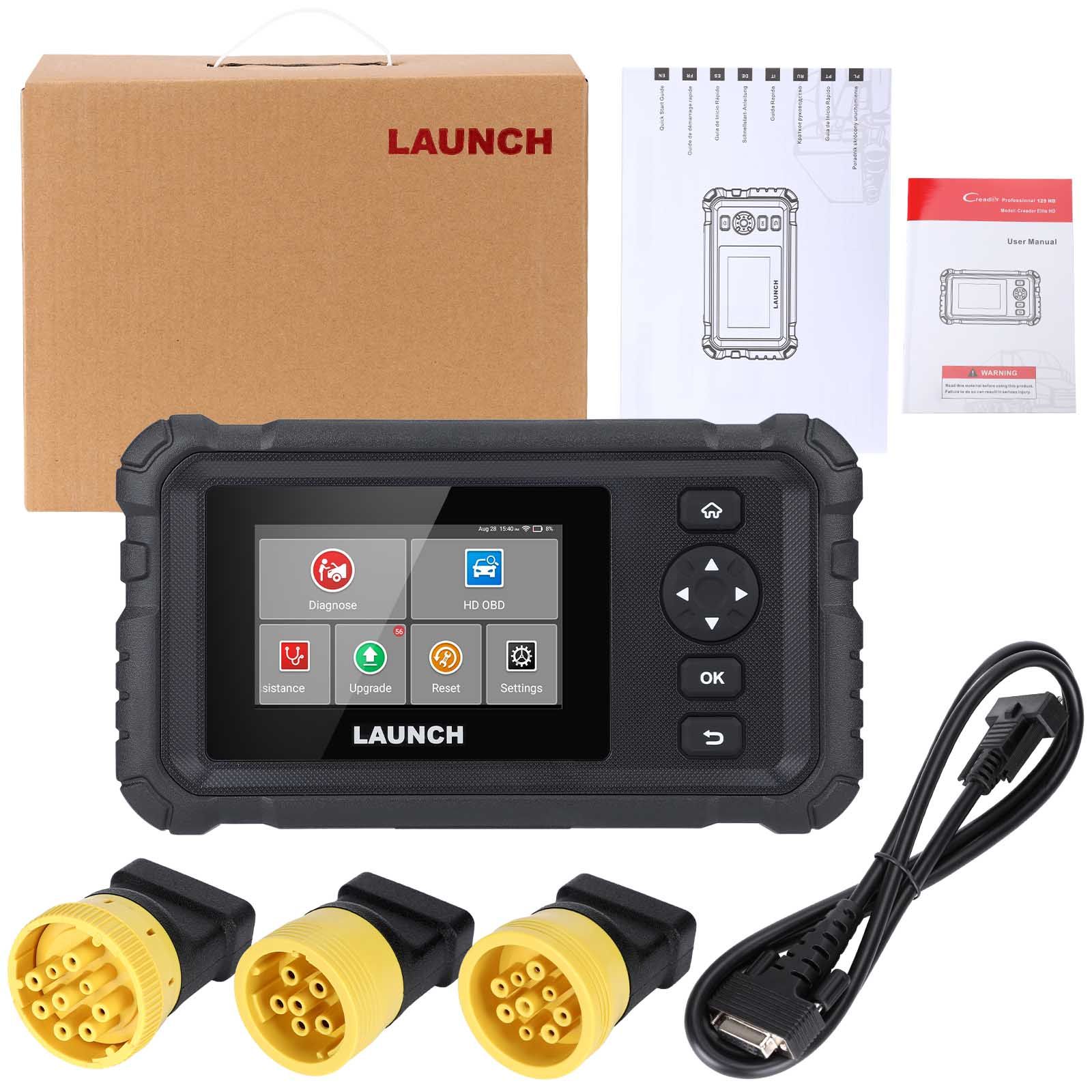 Lancer CRP129 HD scanner de camion lourd avec 7 fonctions de réinitialisation OE-niveau système complet de diagnostic de régénération DPF et ajustement limité de vitesse