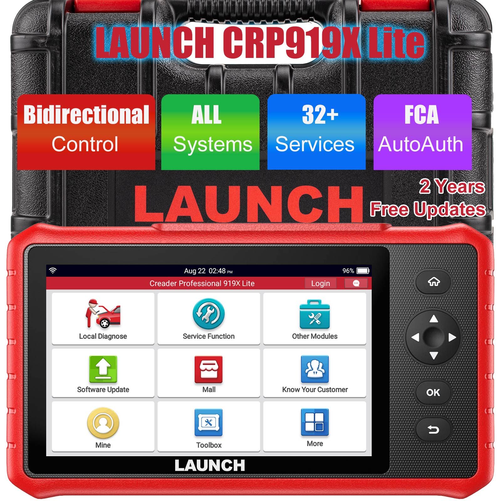 CRP919X Lite Global Version Support 31 Fonctions spéciales Fonctions OBD II complètes Identifier automatiquement le code VIN