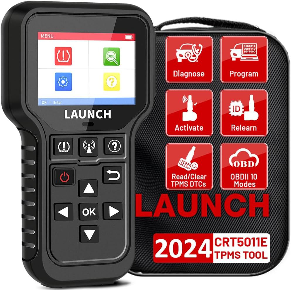 2025 Lancement CRT5011E TPMS Relearn Tool TPMS Sensor (315+433MHz) Support Read/Activate/Programming/Relearn/Reset/Key Fob Test