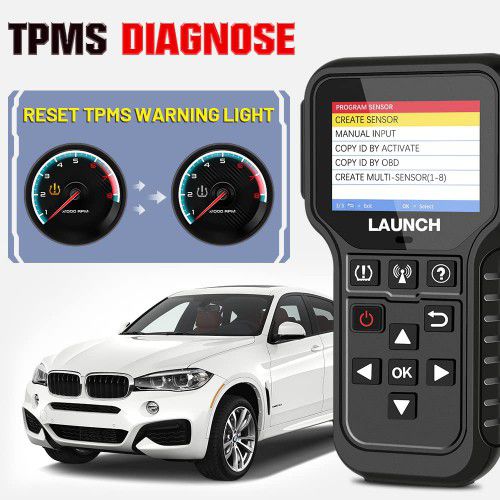 2025 Lancement CRT5011E TPMS Relearn Tool TPMS Sensor (315+433MHz) Support Read/Activate/Programming/Relearn/Reset/Key Fob Test