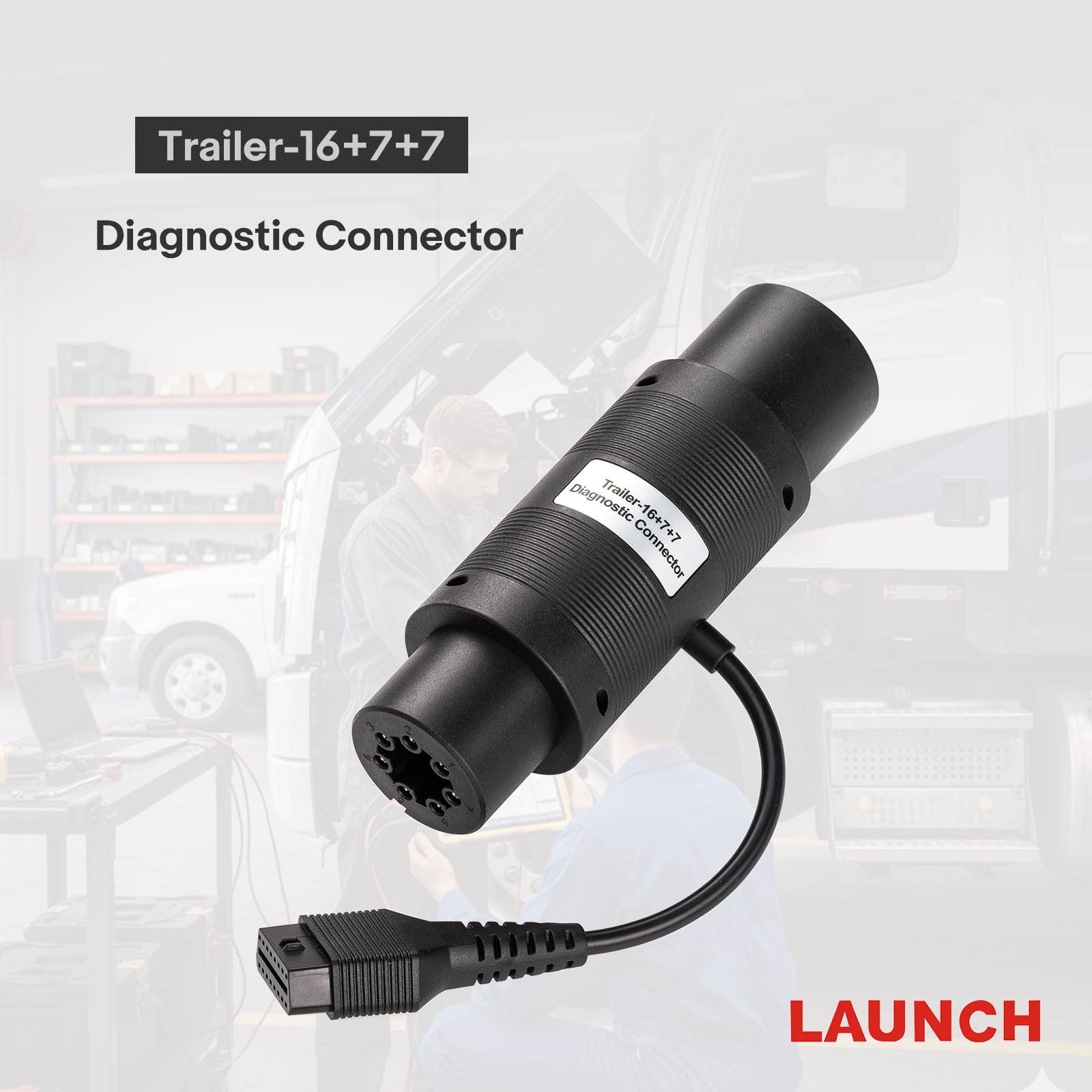 Lancement DBScar remorque-16 + 7 + 7 connecteur de diagnostic