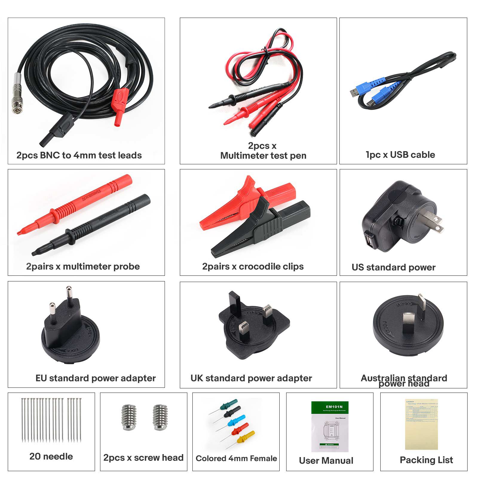 LAUNCH EM101N EV Oscilloscope & Multimètre
