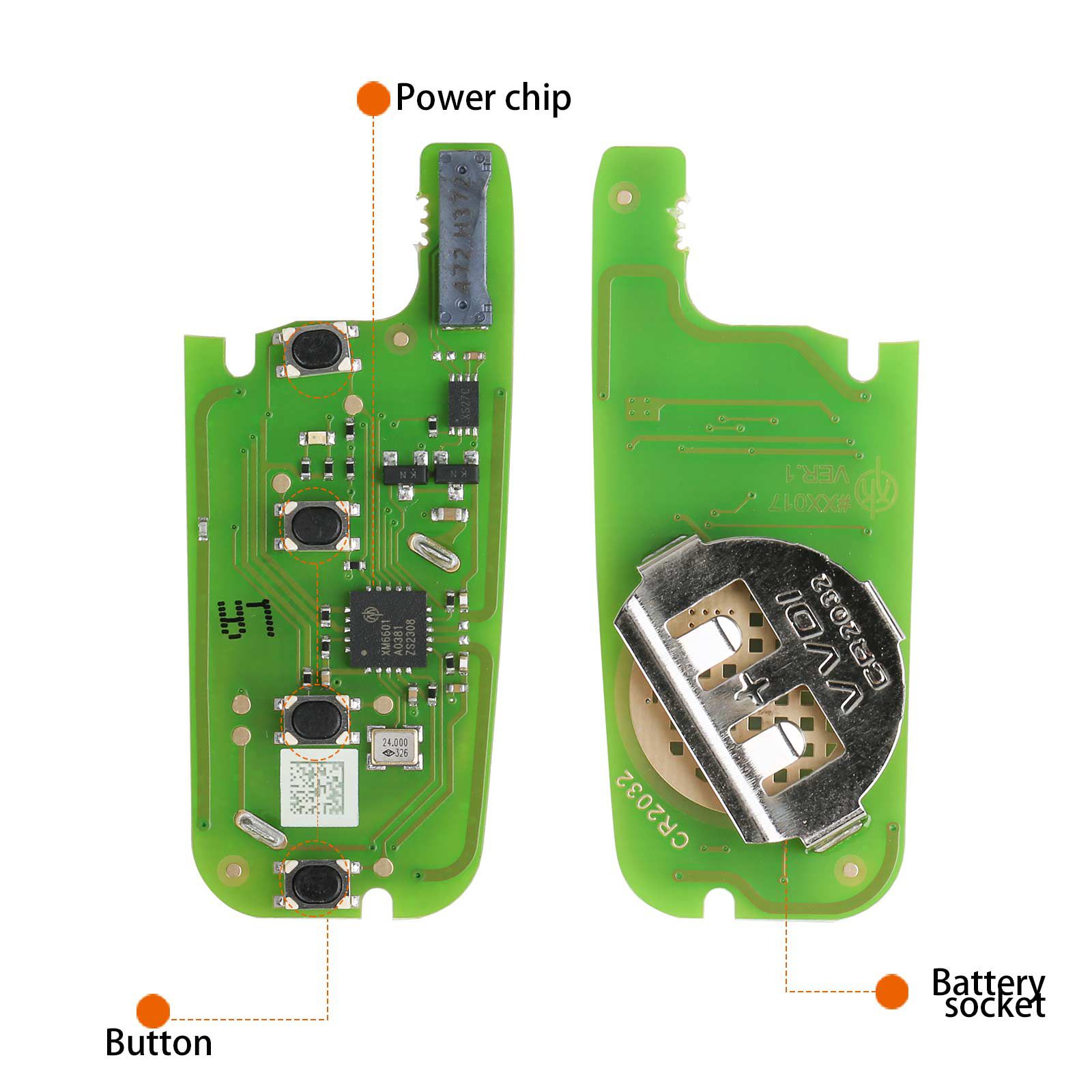 Lancer LE4-FRD-01 LE-Ford Super Chip Smart Key (pliant 4 boutons) 5pcs / lot