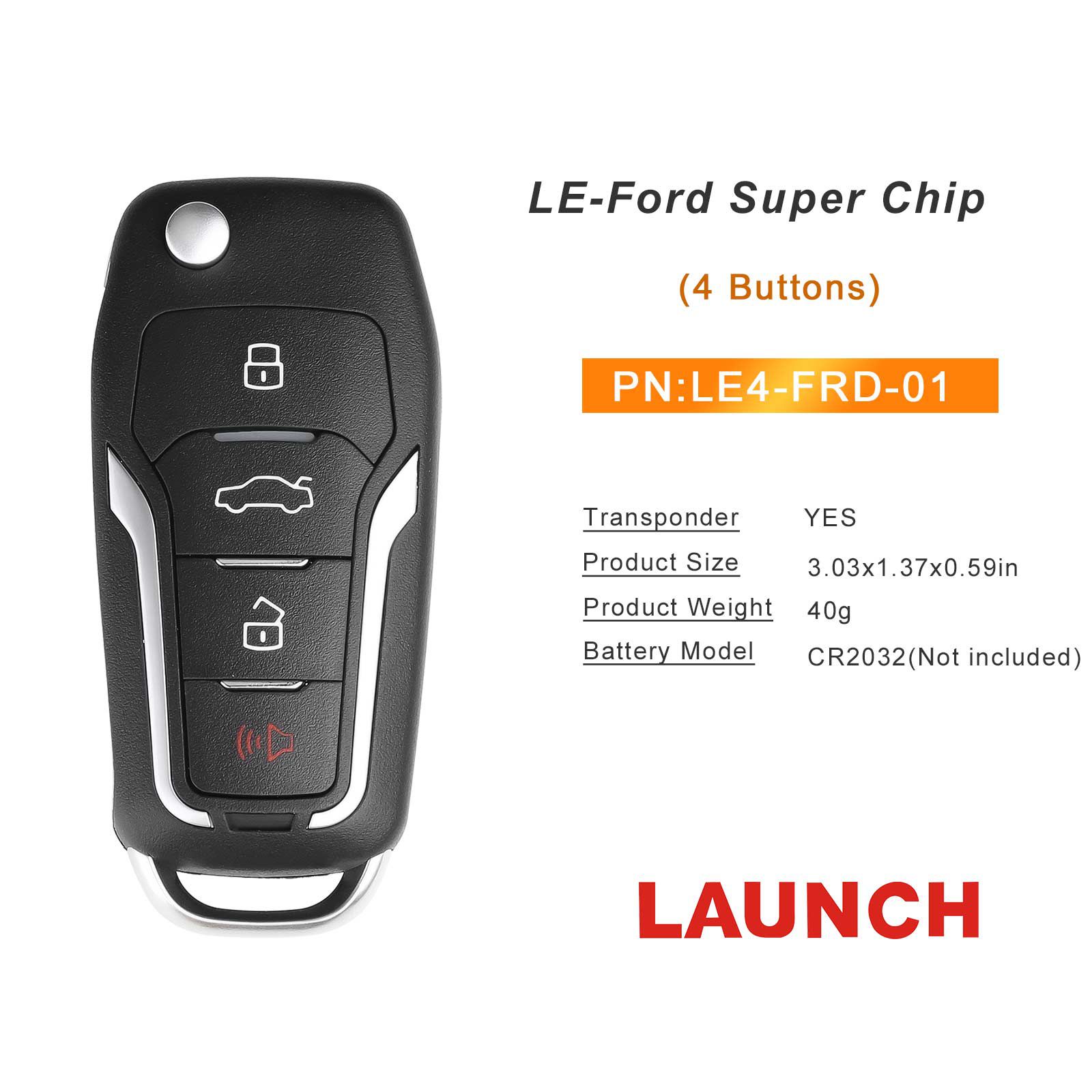 Lancer LE4-FRD-01 LE-Ford Super Chip Smart Key (pliant 4 boutons) 5pcs / lot