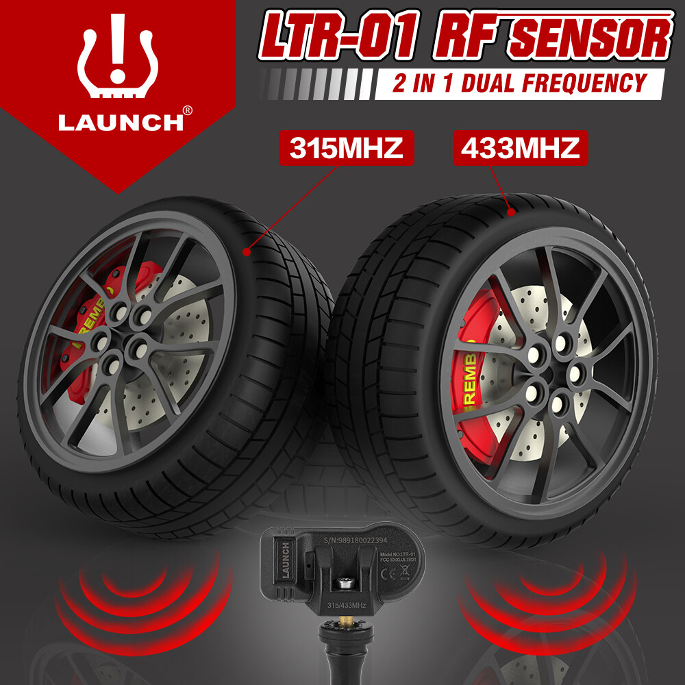 LAUNCH LTR-01 Capteur RF 315MHz & 433MHz 2 en 1 Outil de capteur TPMS programmable