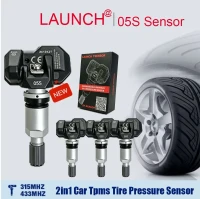 Capteur TPMS Launch LTR05S 2 en 1, 315 MHz et 433 MHz, Valve Aluminium – Outil de Réparation Pneu
