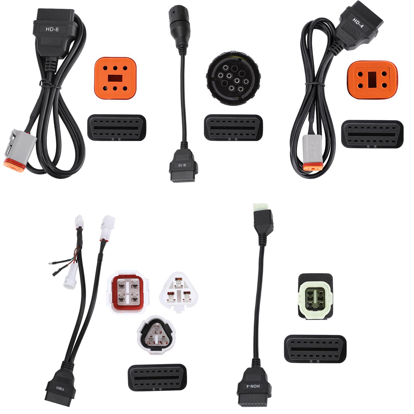 2025 LAUNCH Kit de connecteur de diagnostic de moto 2.0 pour Ducati, Indian, Polaris, Victory, Harley, Honda, Yamaha, Kawasaki, Suzuki, BMW