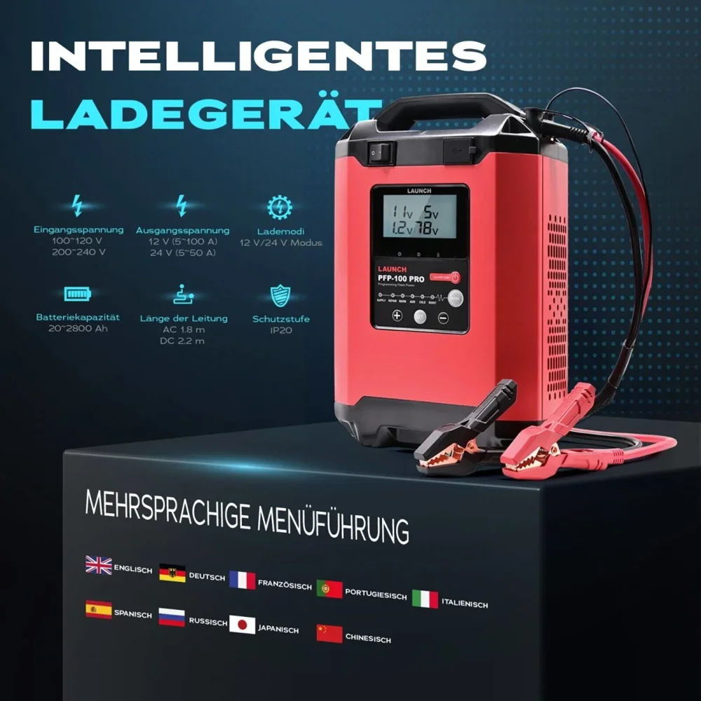 Lancer PFP100 Pro ECU Programmation Flash Power Auto Stabilisateur de tension Chargeur de batterie de véhicule pour réparation automobile