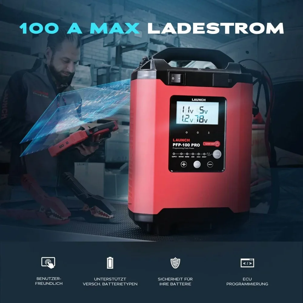 Lancer PFP100 Pro ECU Programmation Flash Power Auto Stabilisateur de tension Chargeur de batterie de véhicule pour réparation automobile