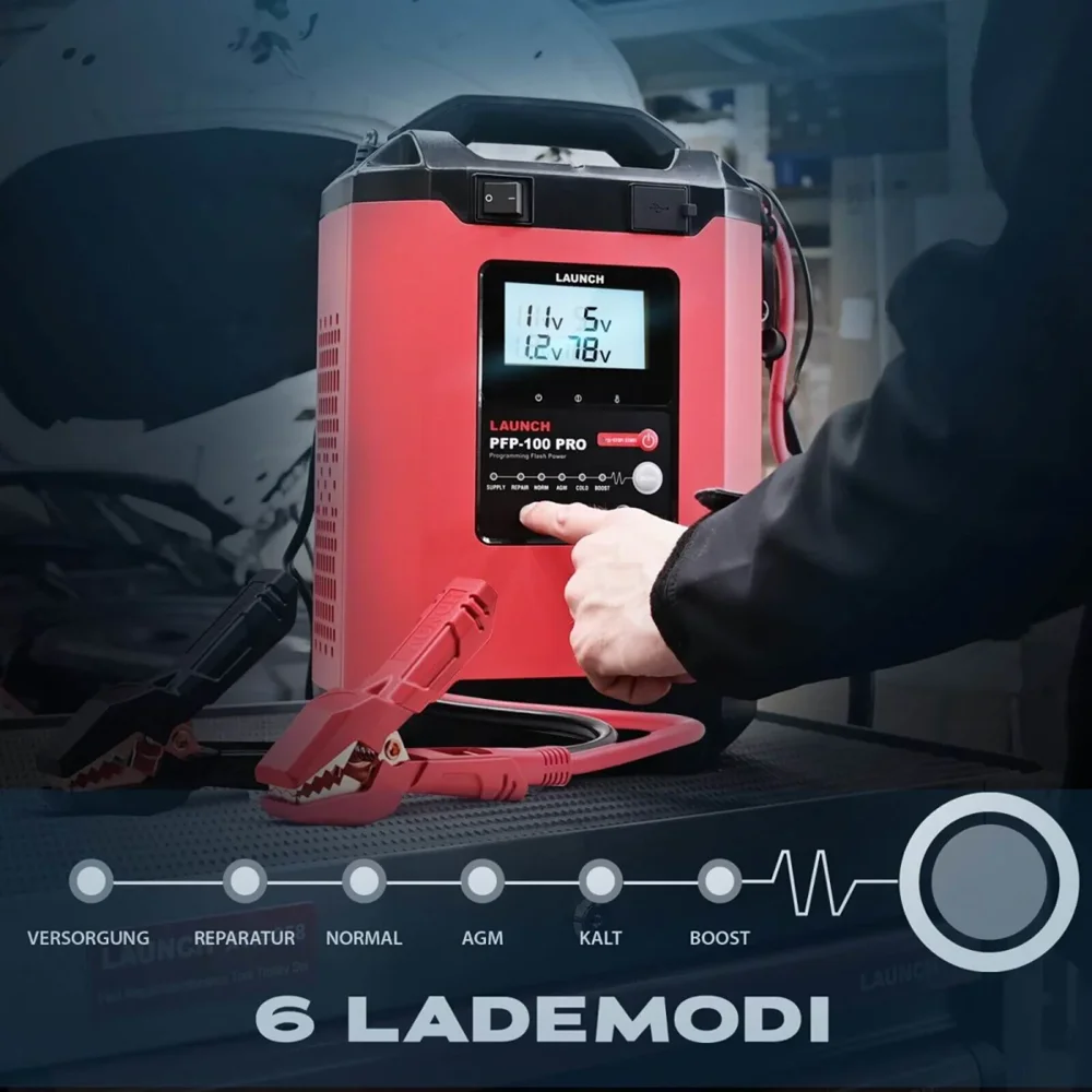 Lancer PFP100 Pro ECU Programmation Flash Power Auto Stabilisateur de tension Chargeur de batterie de véhicule pour réparation automobile