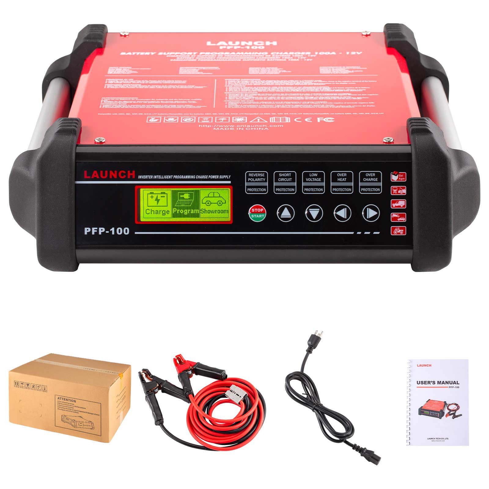 2025 LAUNCH PFP-100 Programmation Flash Power Chargeur de batterie de diagnostic avancé et entretien pour véhicules, voitures, camions, bateaux, tracteurs, bus