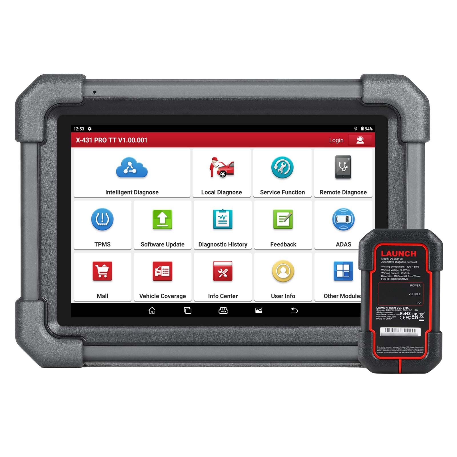 2025 LAUNCH X431 PRO TT Outil de balayage bidirectionnel avec connecteur DBSCar VII 37+ Réinitialiser ECU Codage en ligne Clé CANFD IMMO