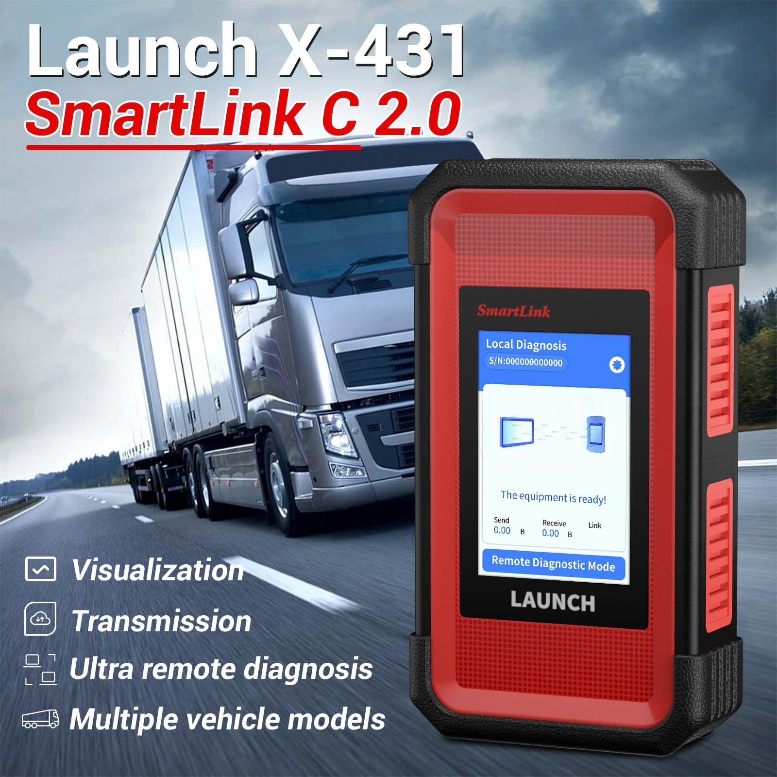 PRO3 S+ avec module de camion lourd X-431 SmartLink C 2.0 pour voitures et camions 12V et 24V