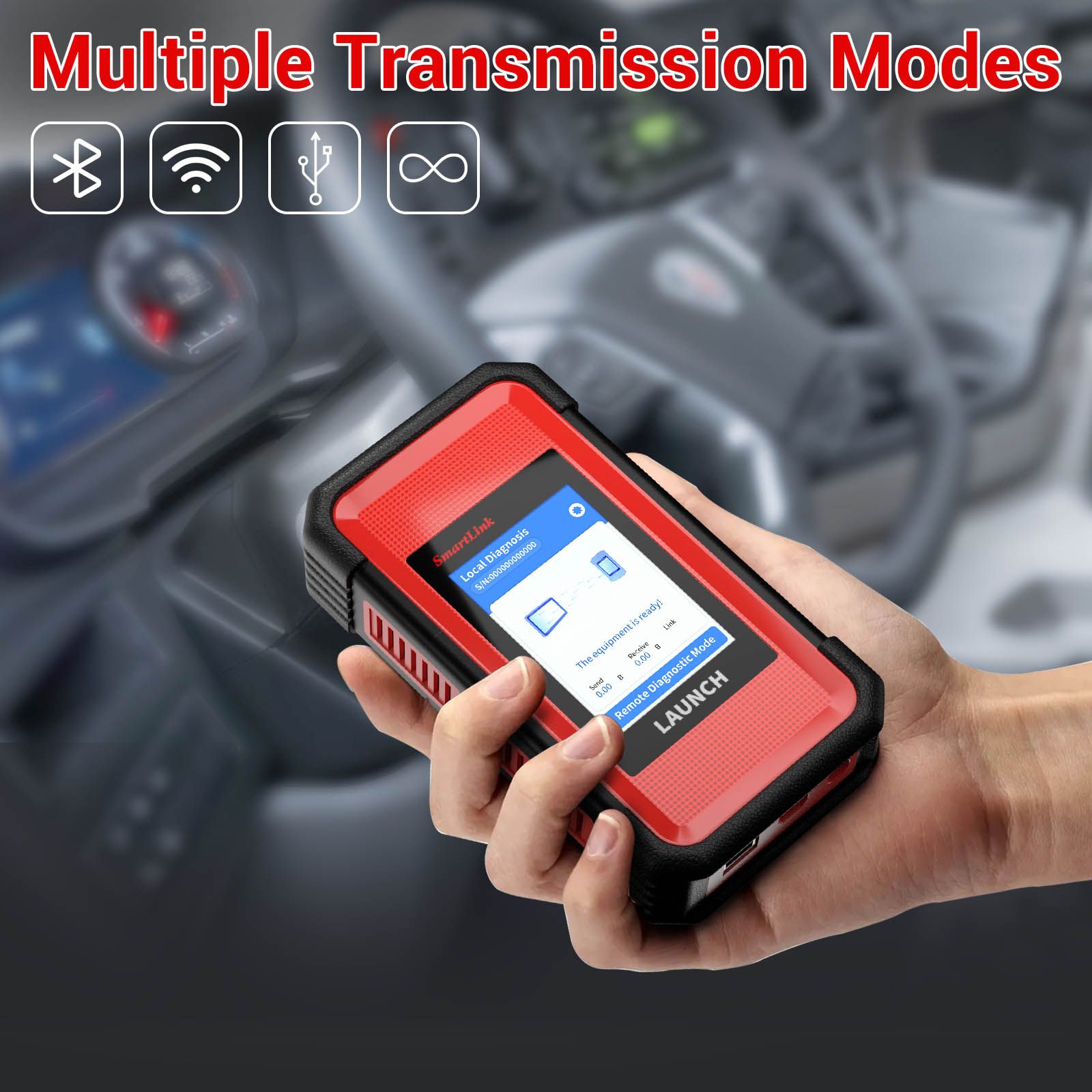PRO3 S+ avec module de camion lourd X-431 SmartLink C 2.0 pour voitures et camions 12V et 24V