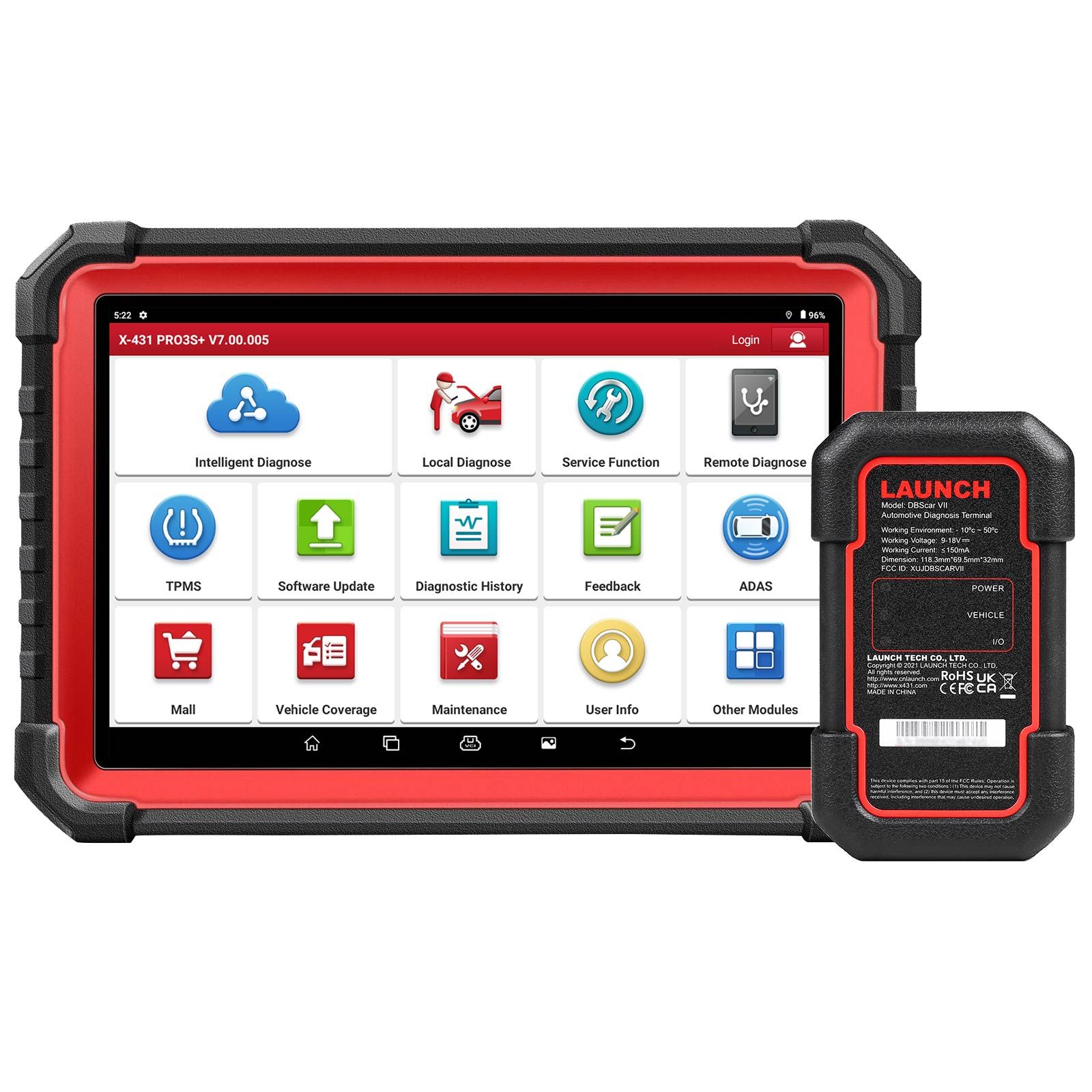 PRO3 S+ avec module de camion lourd X-431 SmartLink C 2.0 pour voitures et camions 12V et 24V