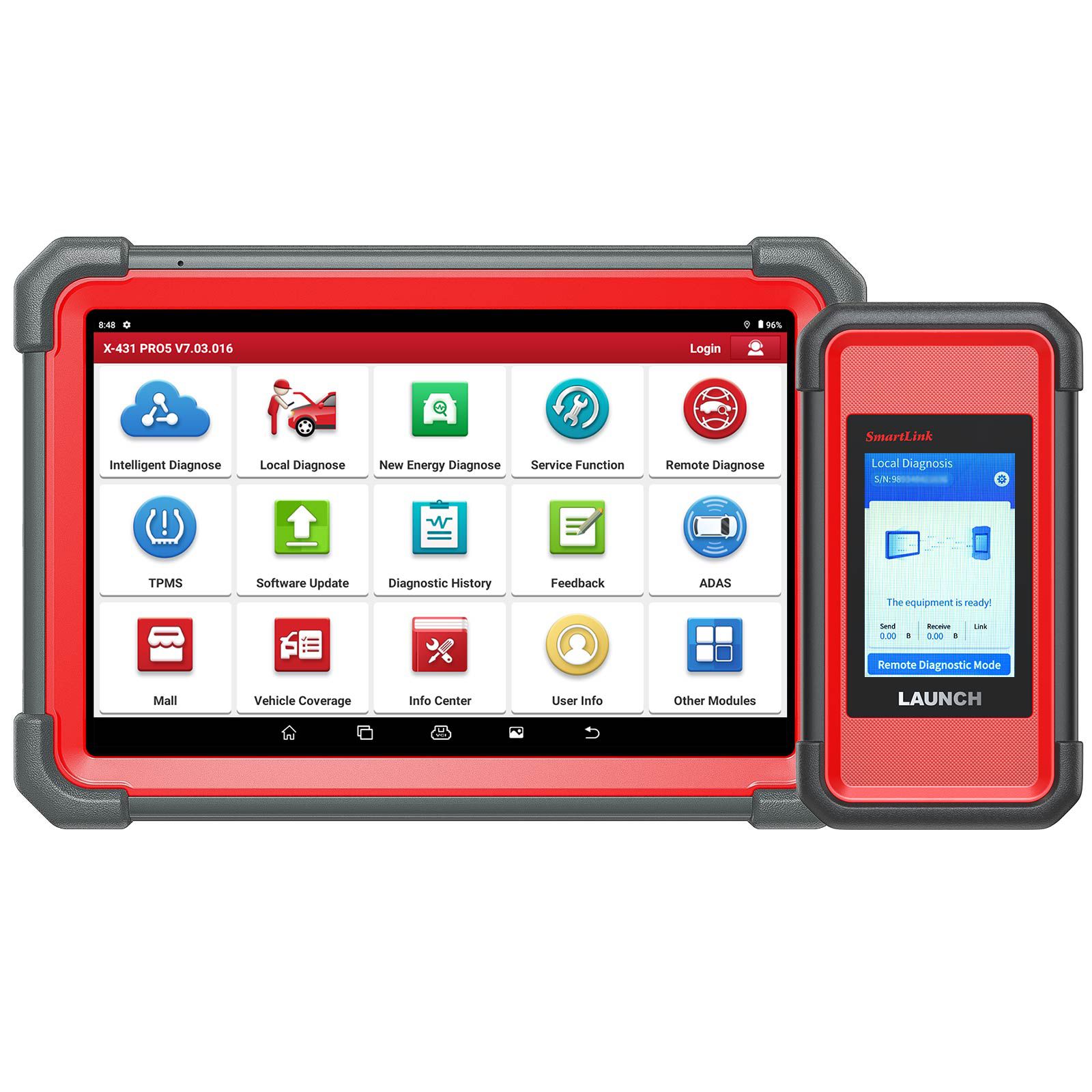 2025 LAUNCH X431 PRO5 PRO 5 avec J2534 Smartlink 2.0 Outil de diagnostic bidirectionnel CANFD DoIP HD prend en charge la programmation en ligne et la cartographie topologique