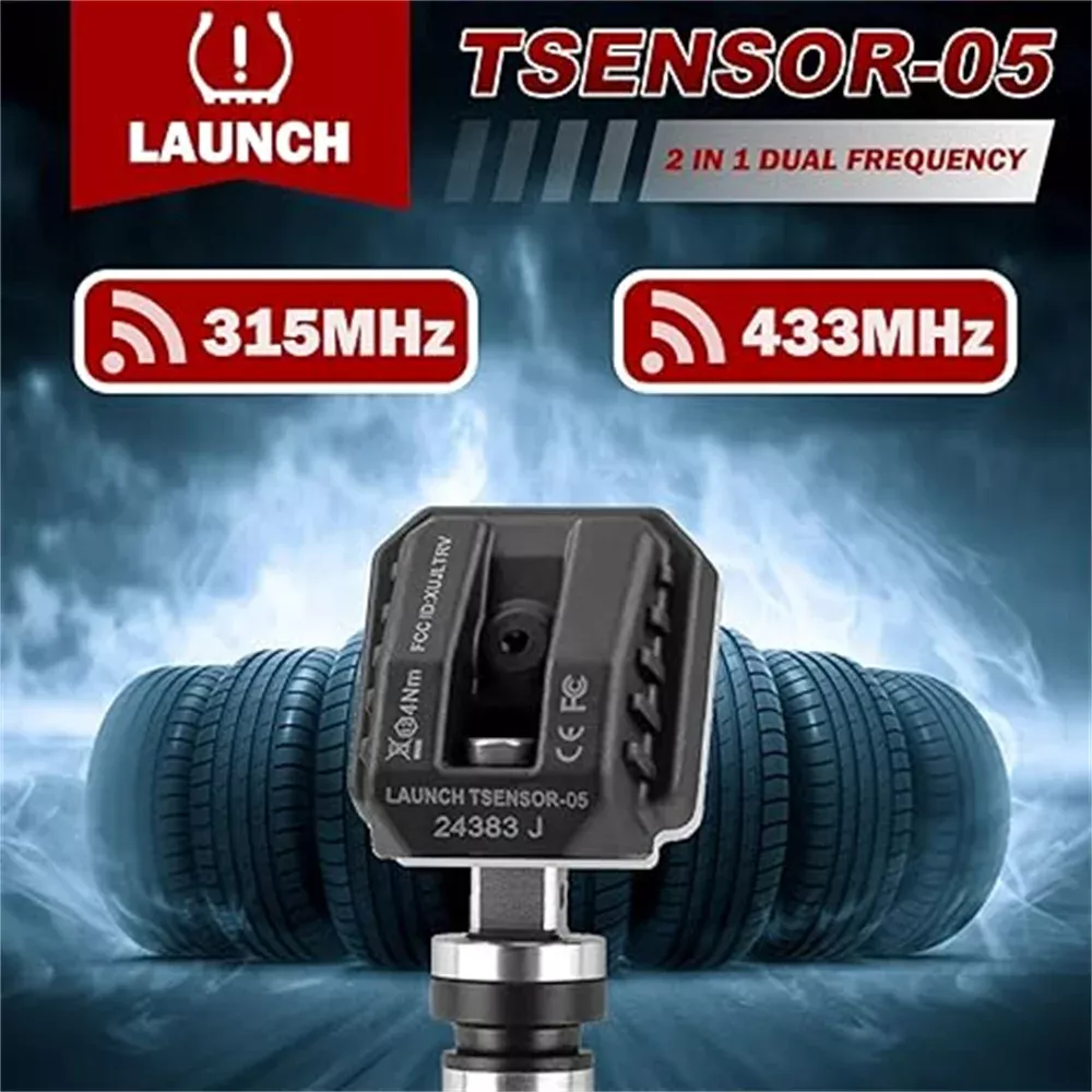 NOUVEAU LAUNCH X431 TESNSOR-05 315MHz & 433MHz 2 en 1 TPMS Capteur Outils de réparation de pneus Scanner Capteurs de pression de pneus Tester Programmation