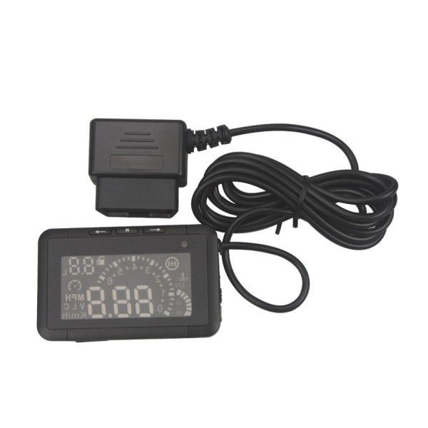LED auto head up display with OBD2 interface, Plug and play overspeed Warning System w01