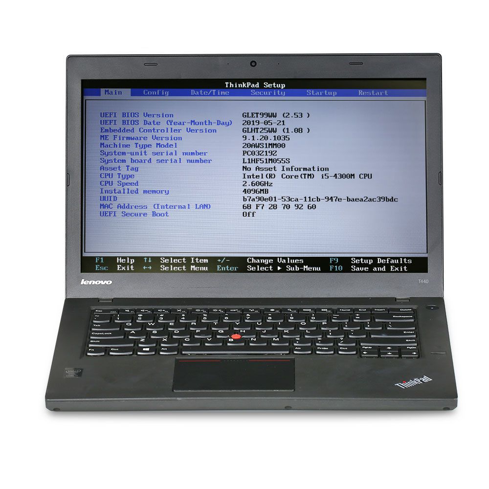 Lenovo t440 Notebook I5 CPU 4GB memory wifi 2.60ghz Secondary