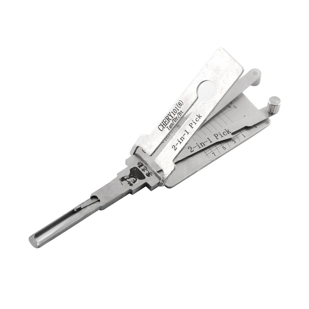 LISHI CHERY101 Outil de fraisage d'extrémité (8-CUT) 2-en-1 Pick & Decoder pour Chery Tiggo 5 E5 serrures d'allumage/porte