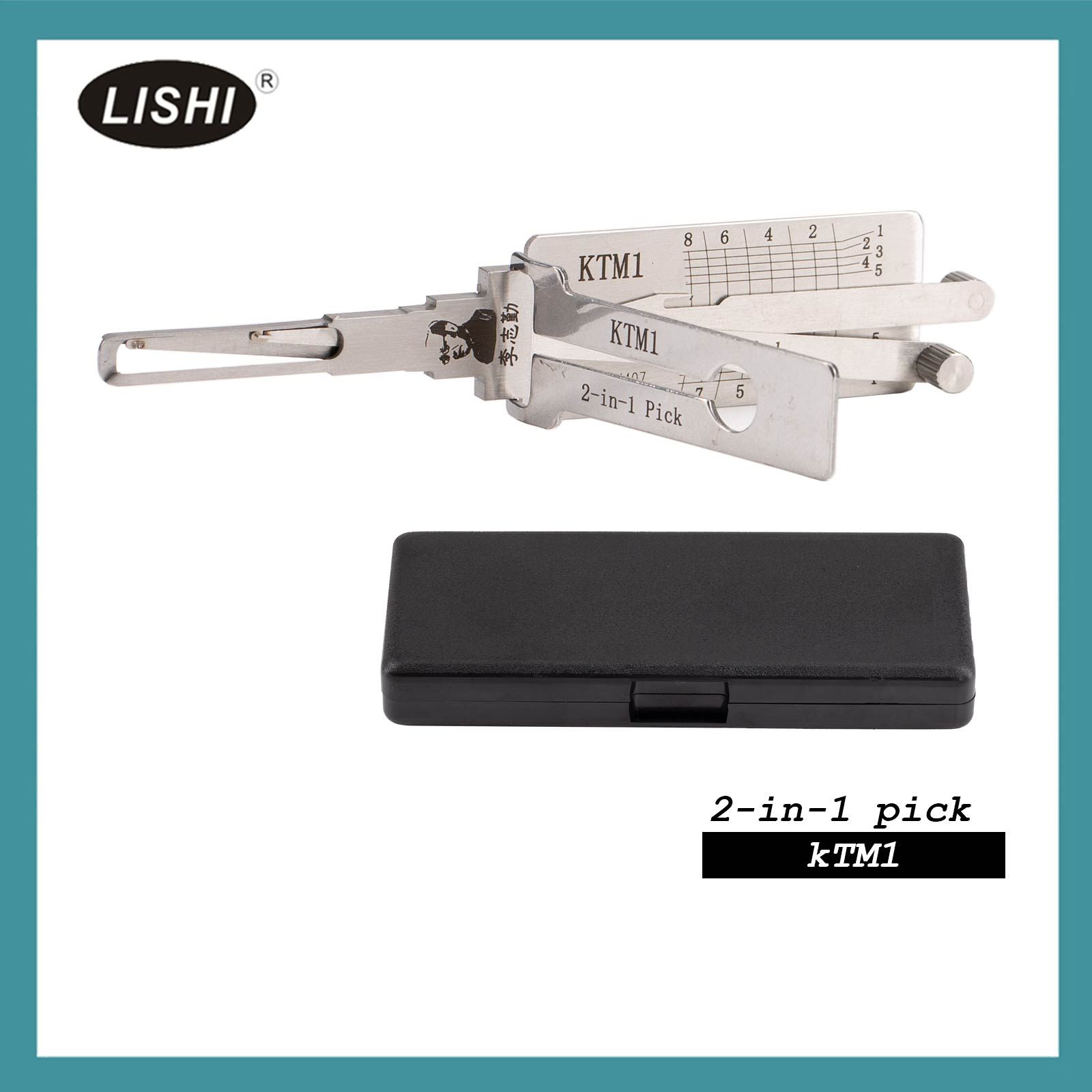 LISHI KTM1 Outil de fraisage d'extrémité 2-en-1 Pick & Decoder pour KTM & Yamaha Moto