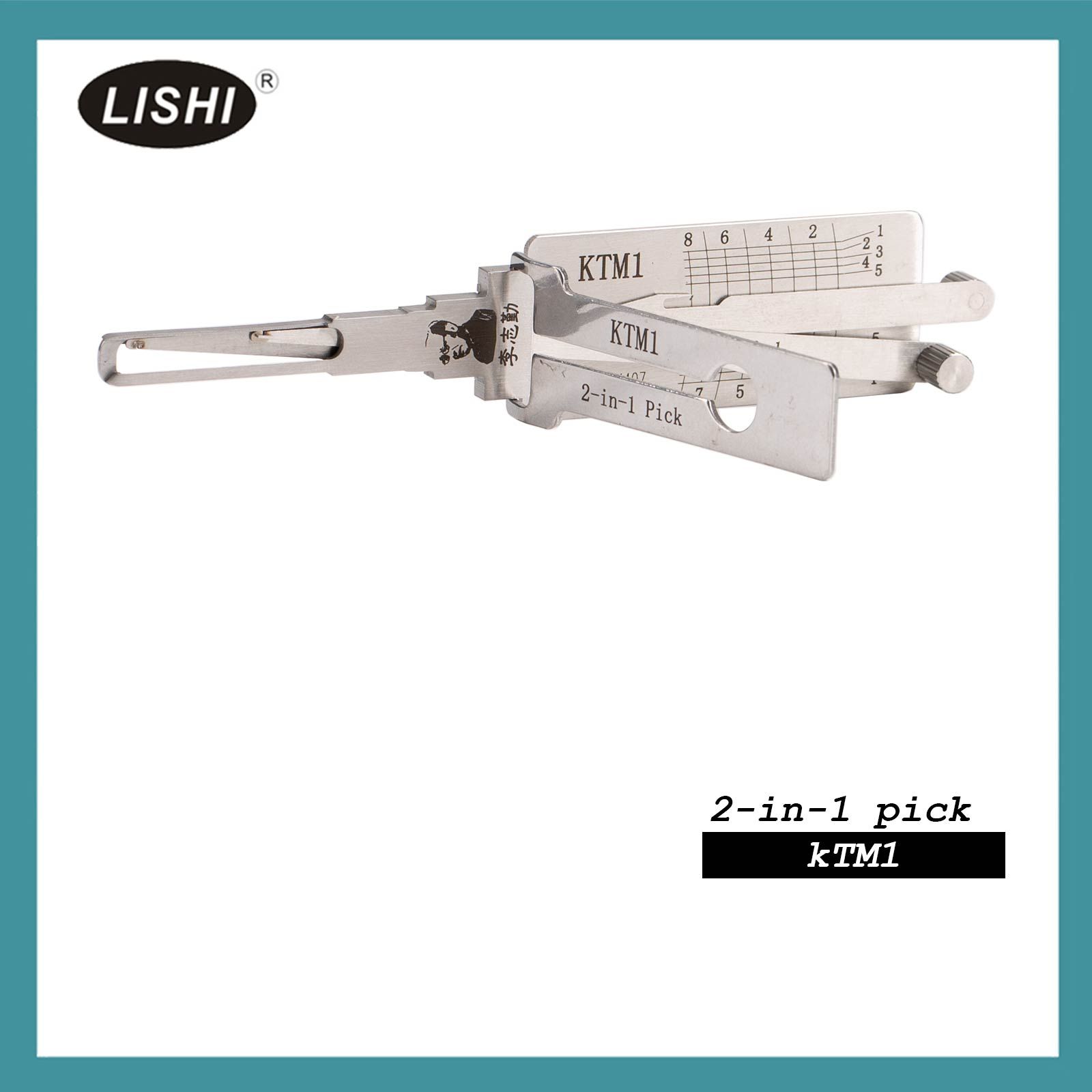 LISHI KTM1 Outil de fraisage d'extrémité 2-en-1 Pick & Decoder pour KTM & Yamaha Moto