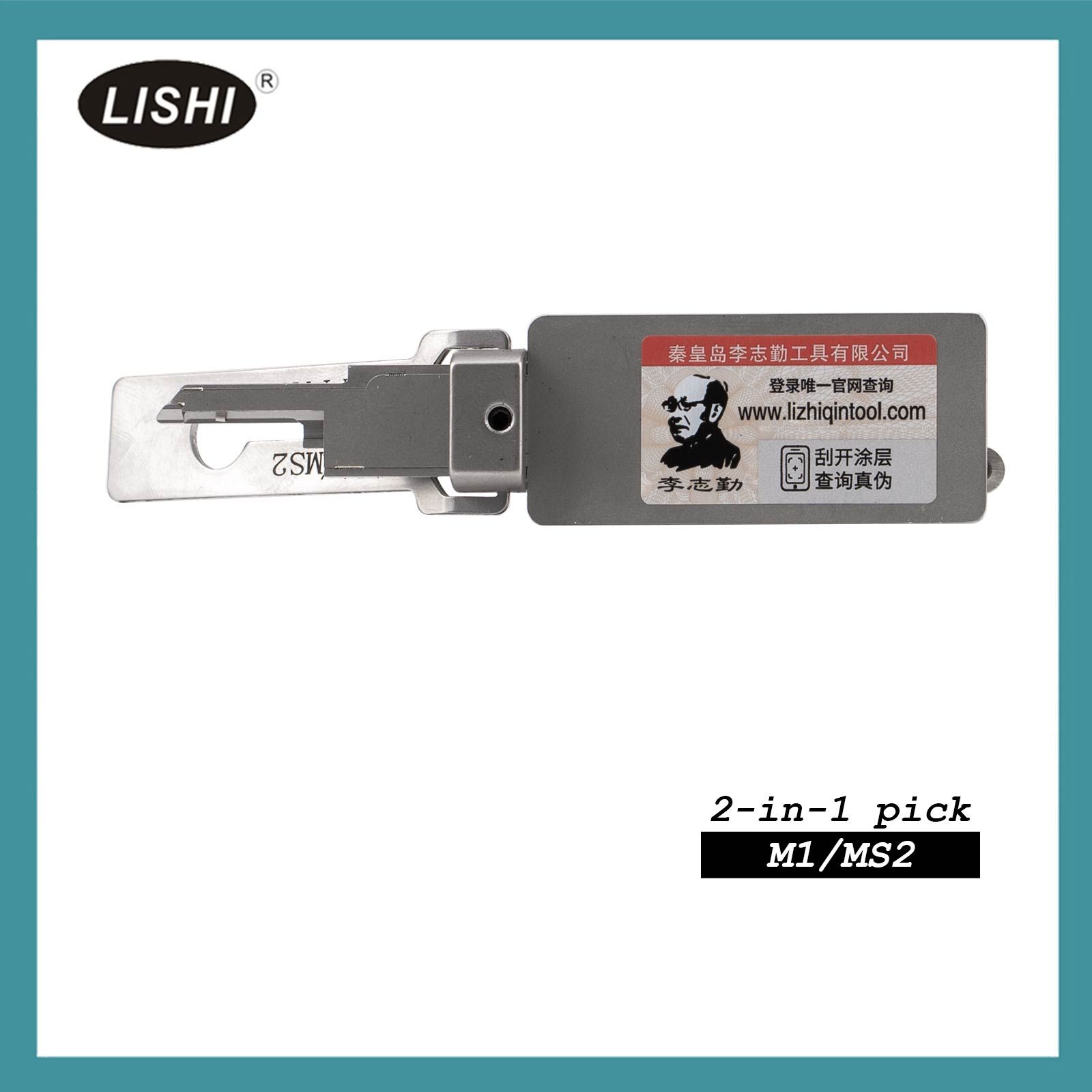 2025 LISHI M1/MS2 Outil civil 2-en-1 Pick & Decoder pour serrures maîtres