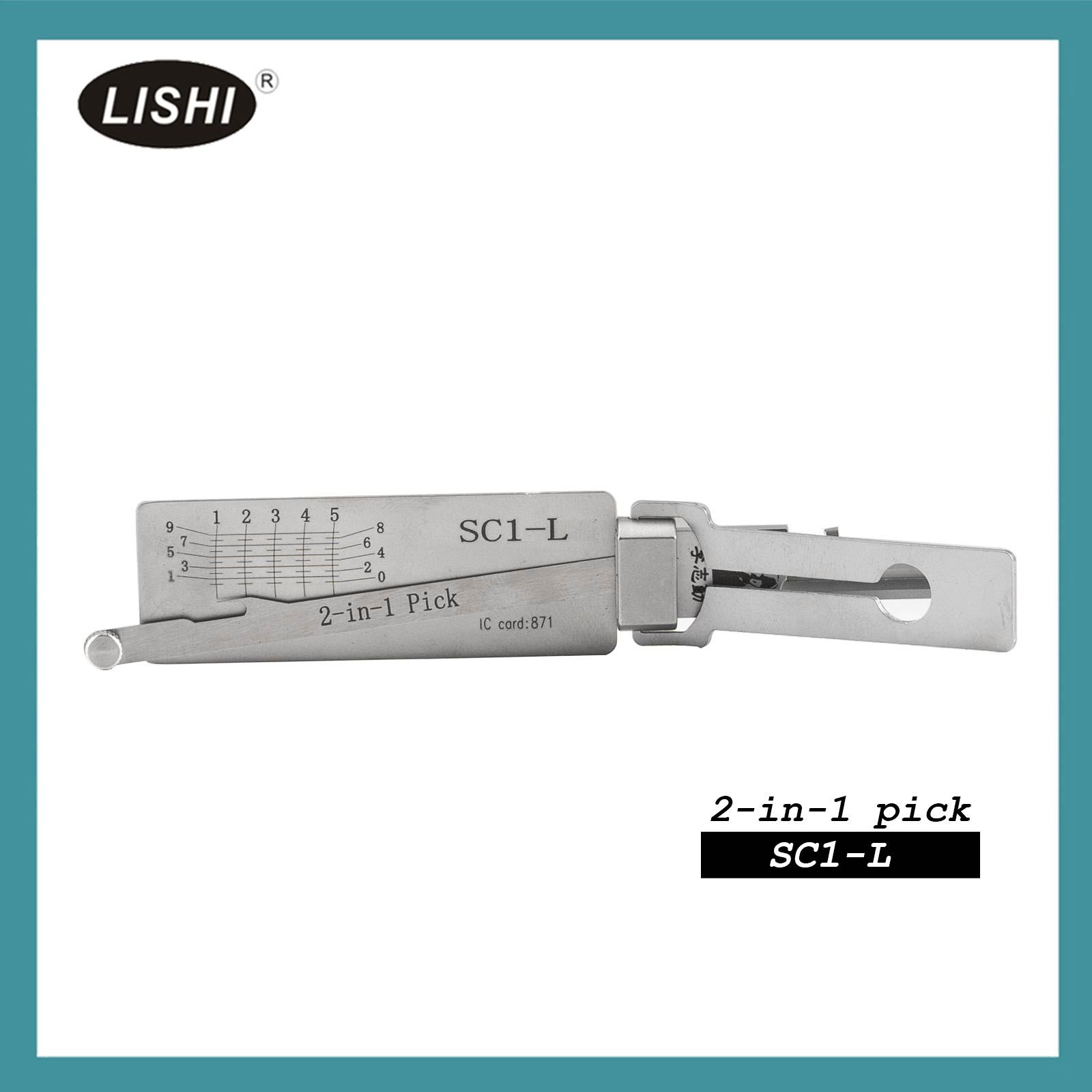 LISHI SC1-L Outil civil (manutention inverse) 2-en-1 Pick & Decoder pour 5-Pin Schlage Keyway
