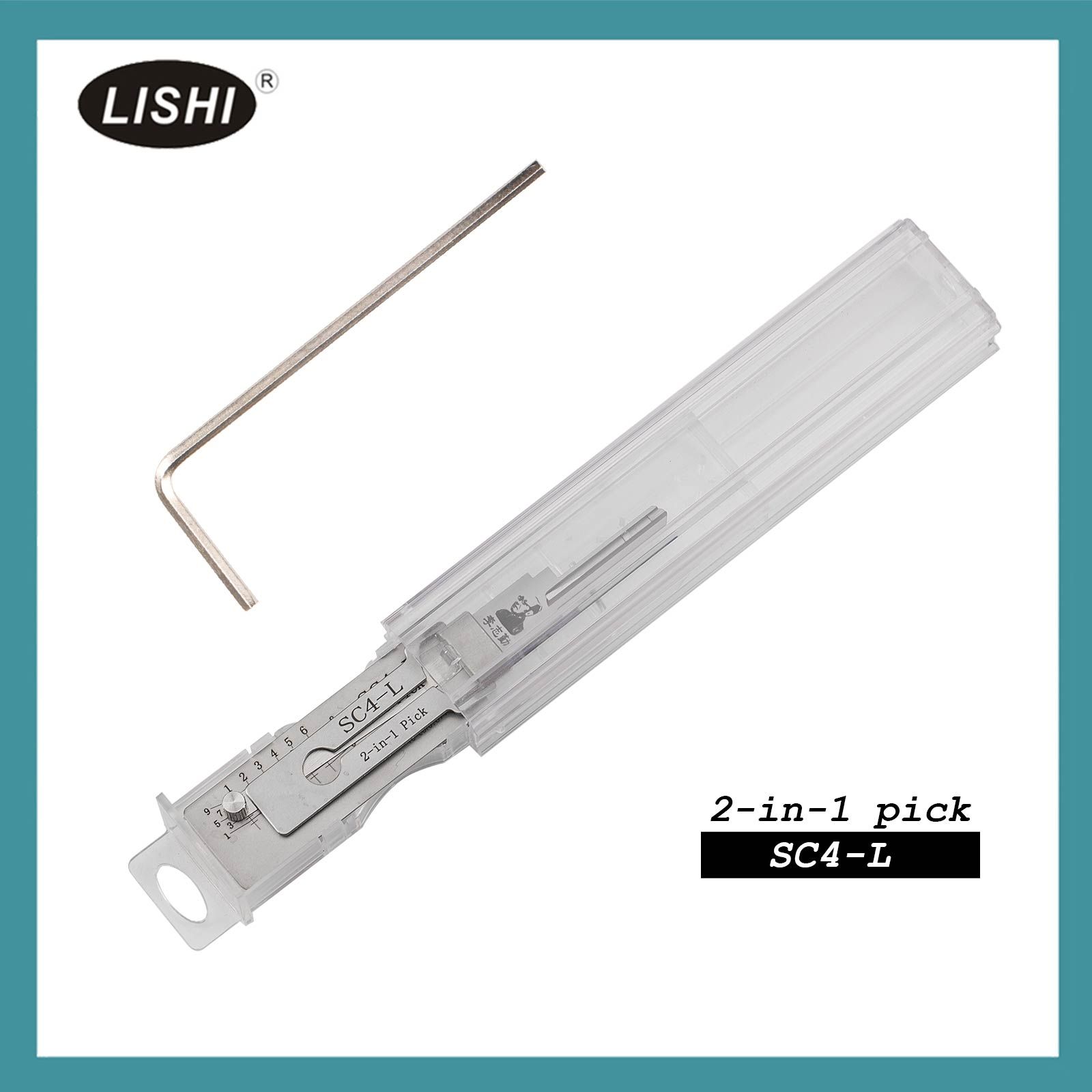 LISHI SC4-L Civilian Tool (Reverse Handing) 2-in-1 Pick & Decoder for 6-Pin Schlage Keyway