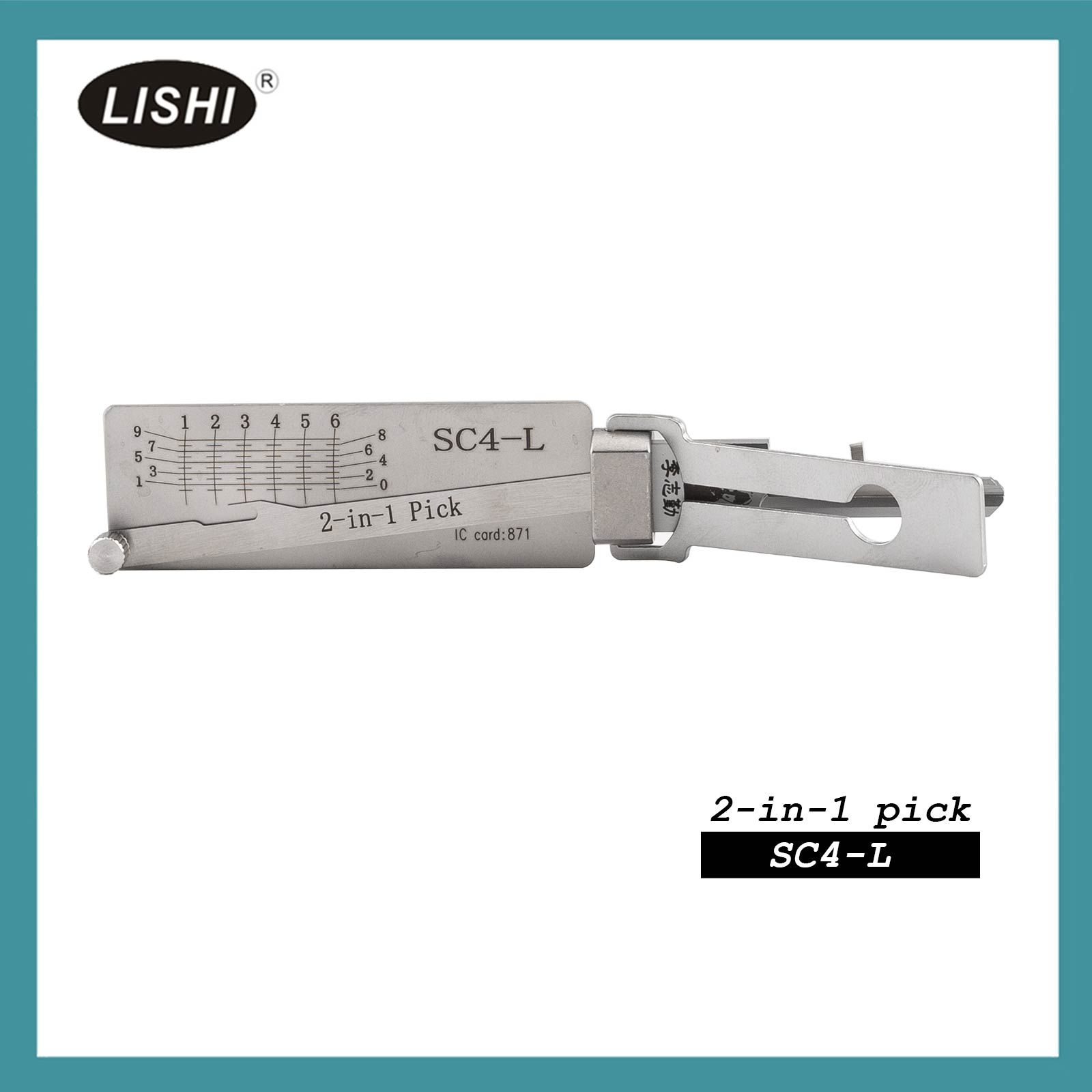 LISHI SC4-L Civilian Tool (Reverse Handing) 2-in-1 Pick & Decoder for 6-Pin Schlage Keyway