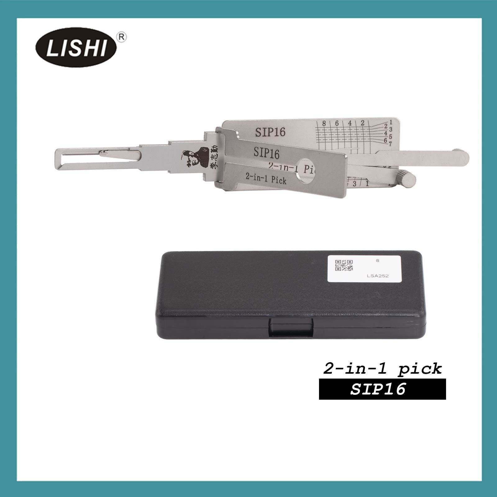 LISHI SIP16 End Milling Tool 2-en-1 Décodeur et Pick pour Fiat / Alfa / Maserati / Lancia