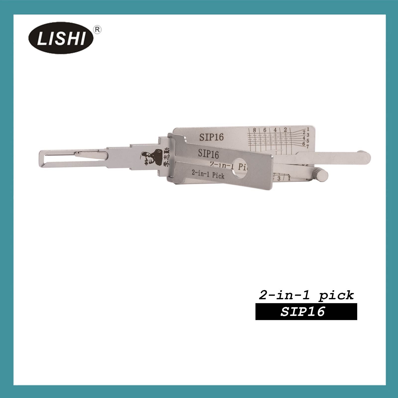 LISHI SIP16 End Milling Tool 2-en-1 Décodeur et Pick pour Fiat / Alfa / Maserati / Lancia
