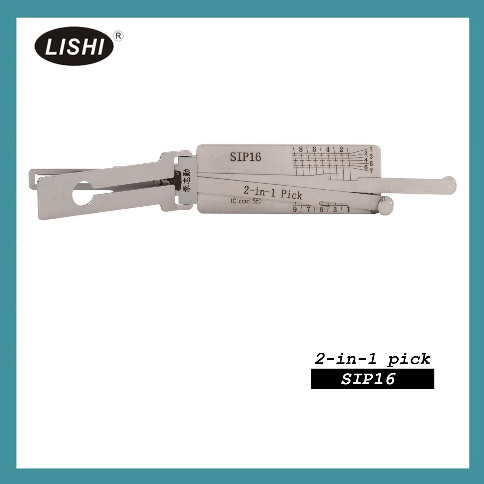 LISHI SIP16 End Milling Tool 2-en-1 Décodeur et Pick pour Fiat / Alfa / Maserati / Lancia