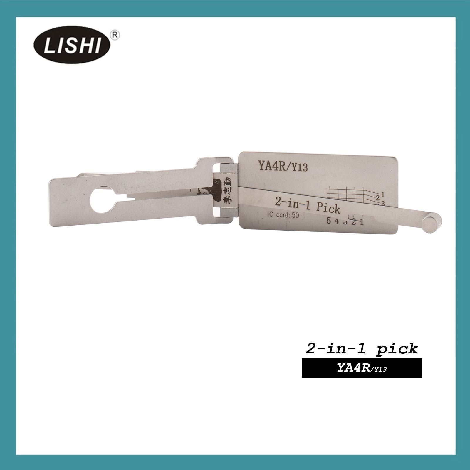 LISHI YA4R/Y13 Outil de fraisage plat 2-en-1 Pick & Decoder pour armoire, tiroirs, services publics, toile