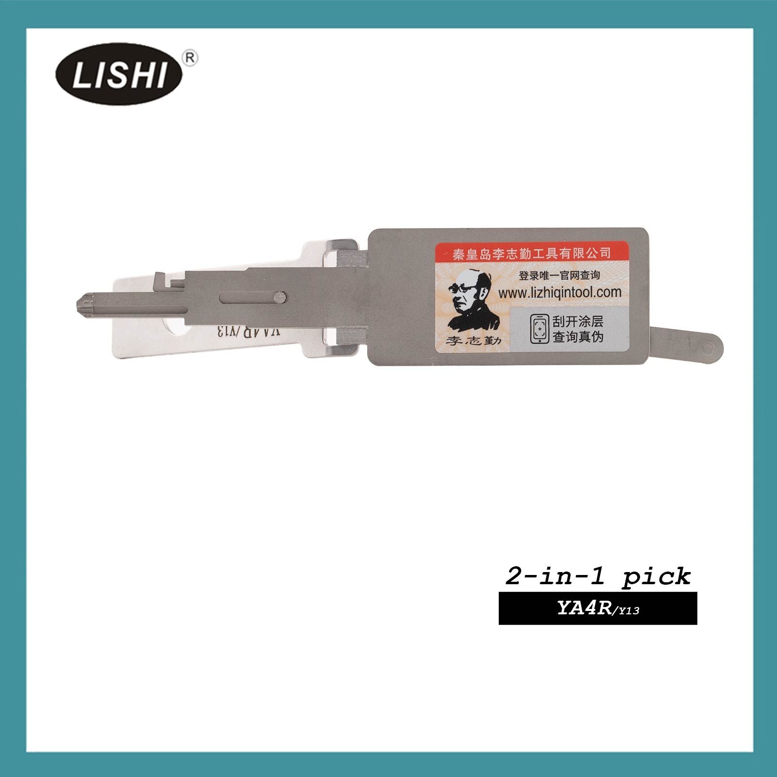 LISHI YA4R/Y13 Outil de fraisage plat 2-en-1 Pick & Decoder pour armoire, tiroirs, services publics, toile