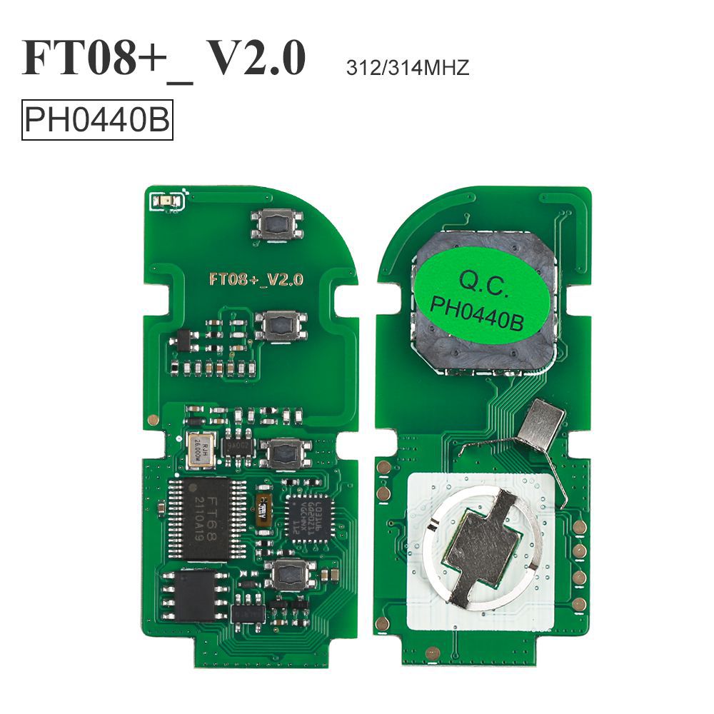 Lonsdor FT08 PH0440B Update Verson of FT08-H0440C 312/314Mhz Toyota Lexus Smart Key PCB with Shell