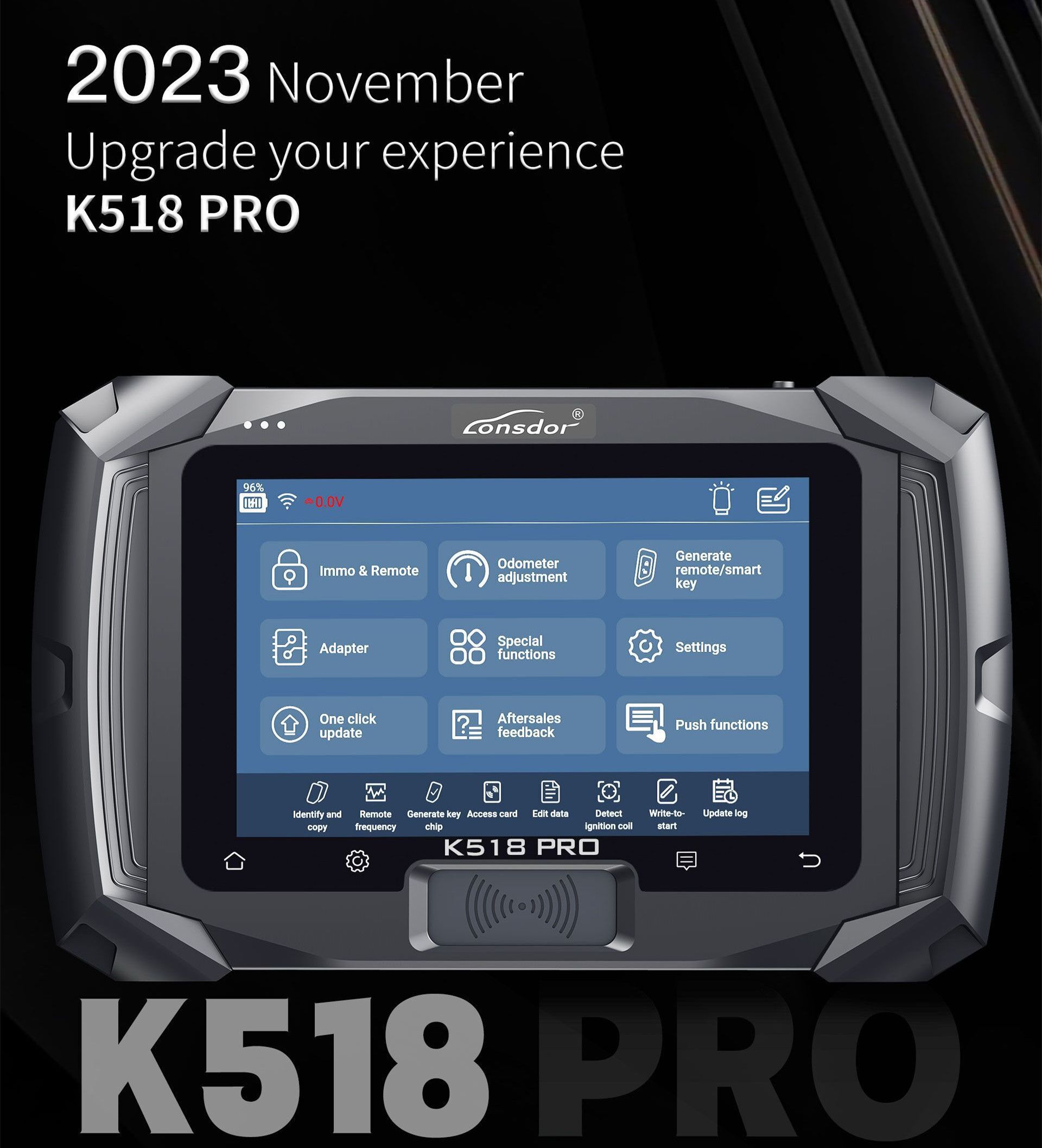 Lonsdor K518 PRO Full Version All In One Key Programmer with 2pcs LT20, Toyota FP30 Cable, Nissan 40 BCM Cable JCD JLR and ADP Adapter