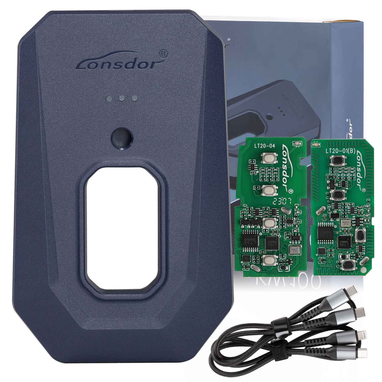 2025 Lonsdor KW100 Suite avec LT20-01 et LT20-04 Smart Key Board PCB 4D/8A pour Toyota Lexus 433 / 315 MHz Toutes les clés